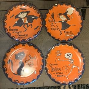 Pottery Barn Kids melamine Halloween plates - set of 4